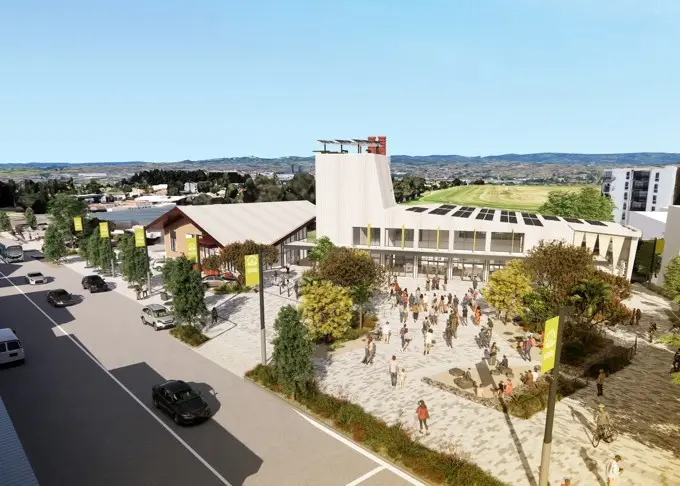 Te Hono Avondale Library & Community Hub — structural steel supplied and erected by Steelpac for CMP Construction.