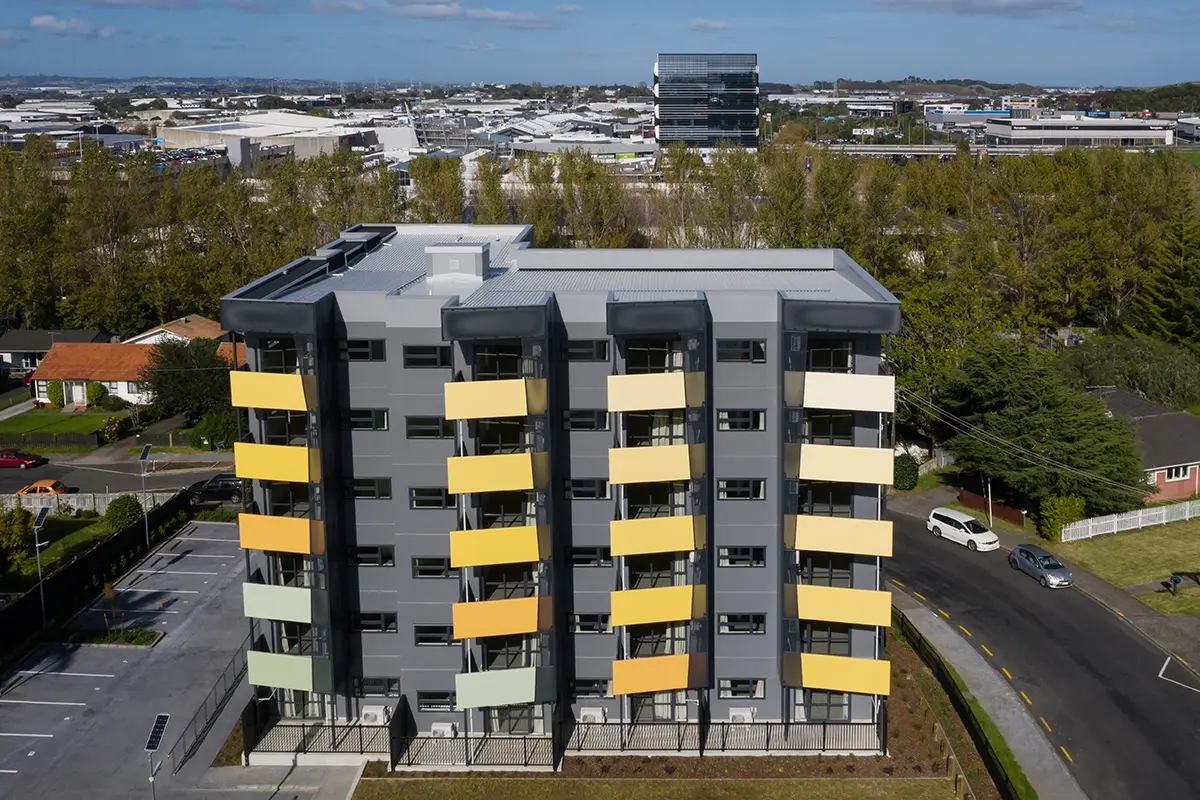 Lynton Apartments — structural steel supplied and erected by Steelpac for Woodview Construction.